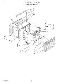 03 - Cabinet parts for Whirlpool Air Conditioner ACM492XF0 from AppliancePartsPros.com