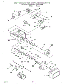 05 - Motor And Ice Container parts for Whirlpool Refrigerator CS22AEXHW00 from AppliancePartsPros.com