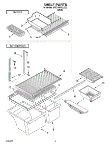 05 - Shelf, Optional parts for Whirlpool Refrigerator 5VET0WPKLQ00 from AppliancePartsPros.com