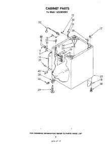 03 - Cabinet parts for Whirlpool Washer LA5300XKW1 from AppliancePartsPros.com
