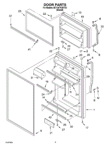 02 - Door parts for Whirlpool Refrigerator 8ET1MTKXKT00 from AppliancePartsPros.com