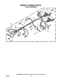 09 - Wiring Harness parts for Kitchenaid Washer KAWE860WAL2 from AppliancePartsPros.com