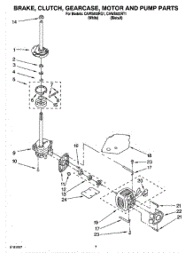 04 - Brake, Clutch, Gearcase, Motor And Pump Parts parts for Whirlpool Washer CAWS833RQ1 from AppliancePartsPros.com