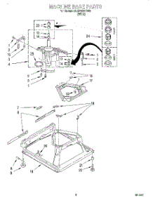 05 - Machine Base parts for Whirlpool Washer 3LSP8255DW0 from AppliancePartsPros.com