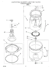 03 - Agitator, Basket And Tub parts for Whirlpool Washer 6RAB5132EW0 from AppliancePartsPros.com