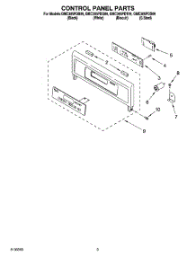02 - Control Panel Parts parts for Whirlpool Oven GMC305PDB09 from AppliancePartsPros.com
