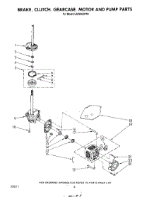 06 - Brake, Clutch, Gearcase, Motor And Pump parts for Whirlpool Washer LA5500XPW4 from AppliancePartsPros.com