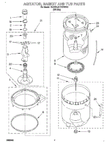 05 - Agitator, Basket, And Tub parts for Kitchenaid Washer KAWL517BWH0 from AppliancePartsPros.com