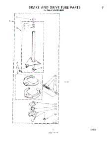 09 - Brake And Drive Tube parts for Whirlpool Washer LA5430XMW2 from AppliancePartsPros.com