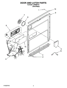 03 - Door And Latch Parts parts for Whirlpool Dishwasher IUD9500VX0 from AppliancePartsPros.com
