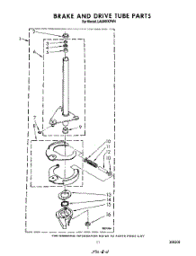 09 - Brake And Drive Tube parts for Whirlpool Washer LA6300XPW4 from AppliancePartsPros.com