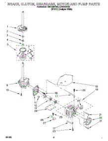 07 - Brake, Clutch, Gearcase, Motor And Pump parts for Whirlpool Washer LSN7233DQ0 from AppliancePartsPros.com