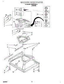07 - Machine Base parts for Kitchenaid Washer KAWE578BAL1 from AppliancePartsPros.com