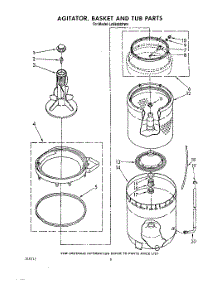 04 - Agitator, Basket And Tub parts for Whirlpool Washer LA5600XPW4 from AppliancePartsPros.com