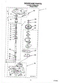 08 - Gearcase parts for Whirlpool Washer CAWS823JQ0 from AppliancePartsPros.com