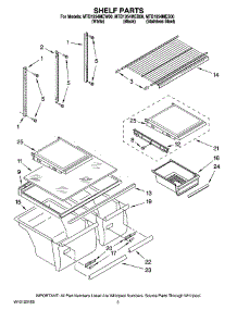 03 - Shelf Parts parts for Maytag Refrigerator MTB1954MES00 from AppliancePartsPros.com