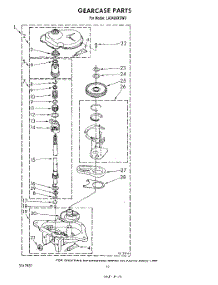 10 - Gearcase parts for Whirlpool Washer LA3400XSW0 from AppliancePartsPros.com