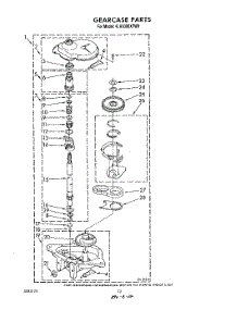 10 - Gearcase parts for Whirlpool Washer 4LA9300XTW0 from AppliancePartsPros.com