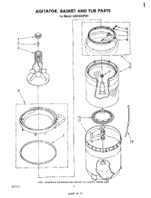 04 - Agitator, Basket And Tub parts for Whirlpool Washer LA5430XPW1 from AppliancePartsPros.com