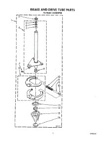 10 - Brake And Drive Tube parts for Whirlpool Washer LA5550XPW8 from AppliancePartsPros.com