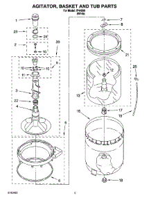 03 - Agitator, Basket And Tub Parts parts for Whirlpool Washer IP44000 from AppliancePartsPros.com