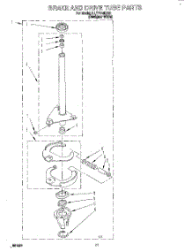 09 - Brake And Drive Tube parts for Whirlpool Washer LLT7144DQ0 from AppliancePartsPros.com