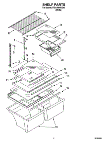 03 - Shelf Parts parts for Whirlpool Refrigerator RT21AKXKQ05 from AppliancePartsPros.com