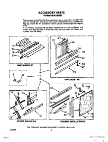 04 - Accessories parts for Whirlpool Air Conditioner BHAC1250XS0 from AppliancePartsPros.com