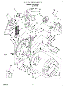 03 - Section parts for Kitchenaid Dryer KEYE778BAL0 from AppliancePartsPros.com
