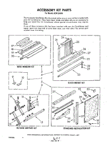 06 - Accessory Kit parts for Whirlpool Air Conditioner ACR124XR0 from AppliancePartsPros.com