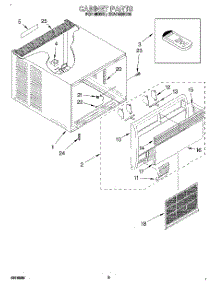 02 - Cabinet parts for Whirlpool Air Conditioner 3XACM09DD0 from AppliancePartsPros.com