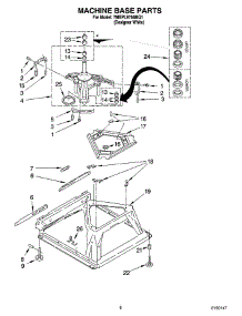 05 - Machine Base Parts parts for Whirlpool Washer 7MBPL9764MQ1 from AppliancePartsPros.com
