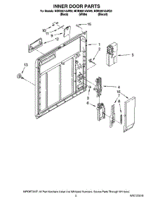 02 - Inner Door Parts parts for Maytag Dishwasher MDB3601AWQ0 from AppliancePartsPros.com