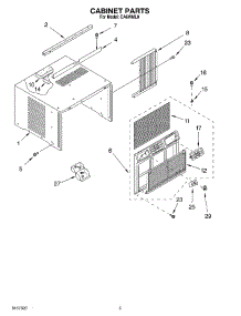 03 - Cabinet parts for Whirlpool Air Conditioner CA6WML0 from AppliancePartsPros.com