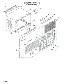 03 - Cabinet Parts parts for Whirlpool Air Conditioner CAH24WCL1 from AppliancePartsPros.com