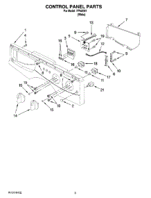 02 - Control Panel Parts parts for Whirlpool Washer IFR42001 from AppliancePartsPros.com