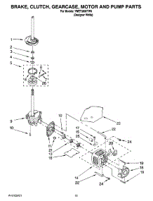 08 - Brake, Clutch, Gearcase, Motor And Pump Parts parts for Maytag Washer Dryer Combo YMET3800TW0 from AppliancePartsPros.com