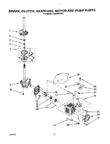 07 - Brake, Clutch, Gearcase, Motor And Pump parts for Whirlpool Washer LA5588XYG0 from AppliancePartsPros.com