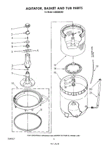 05 - Agitator, Basket And Tub parts for Whirlpool Washer LA6058XSW1 from AppliancePartsPros.com