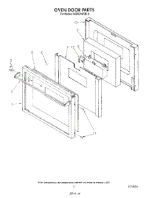 09 - Oven Door , Lit / Optional parts for Kitchenaid Oven KGBS246SBL0 from AppliancePartsPros.com