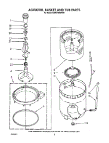06 - Agitator, Basket And Tub parts for Kitchenaid Washer KAWE760WAL1 from AppliancePartsPros.com