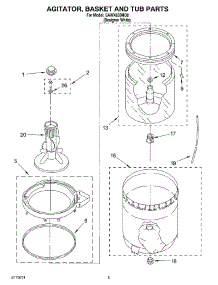 03 - Agitator, Basket And Tub Parts parts for Whirlpool Washer SAWX650MQ0 from AppliancePartsPros.com