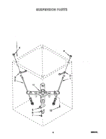 06 - Suspension parts for Whirlpool Washer RAM5243AW2 from AppliancePartsPros.com