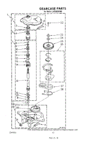 10 - Gearcase parts for Whirlpool Washer LA5580XSW0 from AppliancePartsPros.com