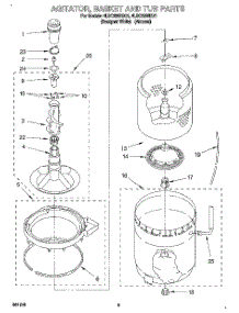 04 - Agitator, Basket And Tub parts for Whirlpool Washer 4LSC8255BN1 from AppliancePartsPros.com