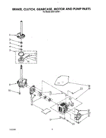06 - Brake, Clutch, Gearcase, Motor And Pump parts for Whirlpool Washer AX5133VG1 from AppliancePartsPros.com