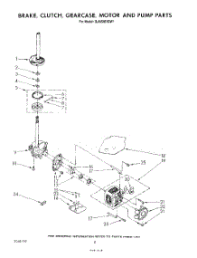 06 - Brake, Clutch, Gearcase, Motor And Pump parts for Whirlpool Washer 3LA5580XSW1 from AppliancePartsPros.com