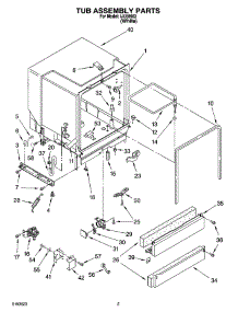03 - Tub Assembly Parts parts for Whirlpool Dishwasher IJU58663 from AppliancePartsPros.com