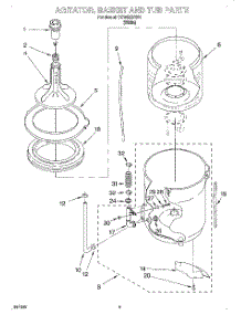 03 - Agitator, Basket And Tub parts for Whirlpool Washer CCW5264W4 from AppliancePartsPros.com