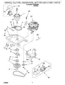 05 - Brake, Clutch, Gearcase, Motor & Pump parts for Whirlpool Washer CCW5244W0 from AppliancePartsPros.com